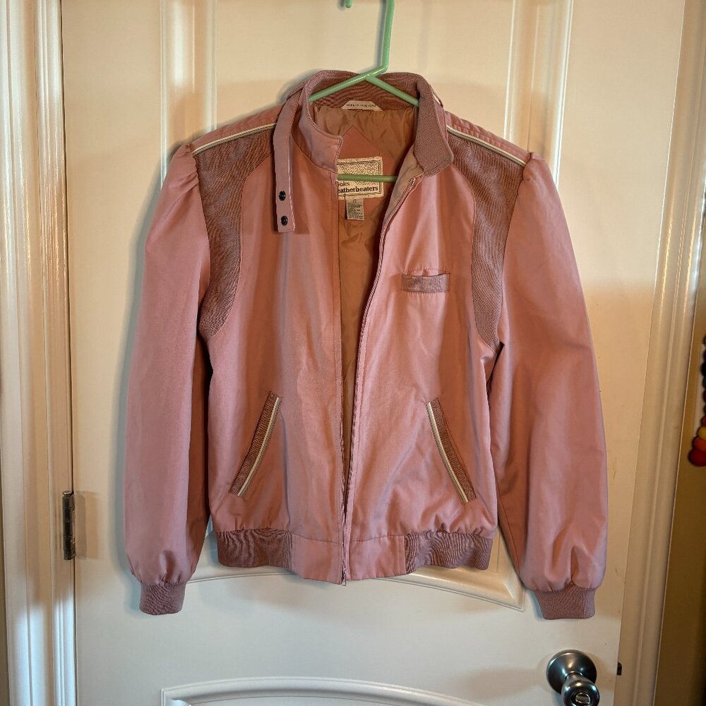 VINTAGE 80s Pink Windbreaker Jacket Sportswear